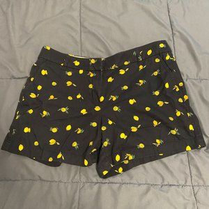 J Crew Lemon Print Shorts